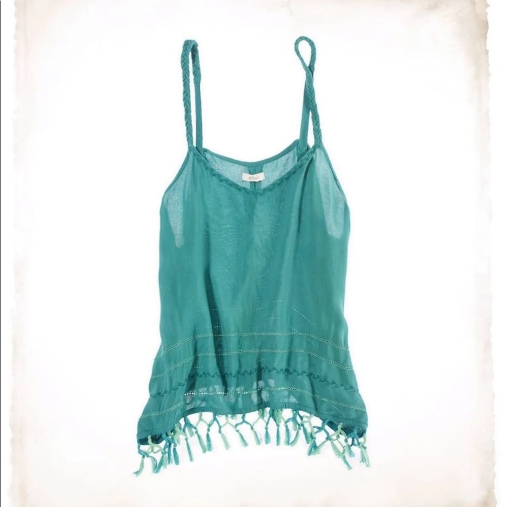 Aerie tassel teal tank